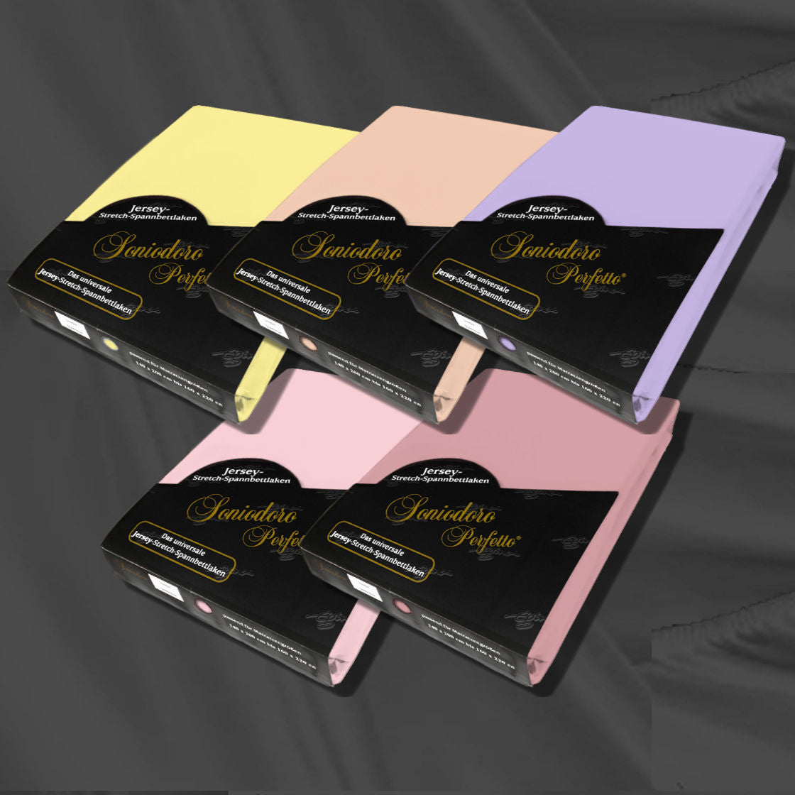 Jersey stretch knit sheets in pastel colors - Egino